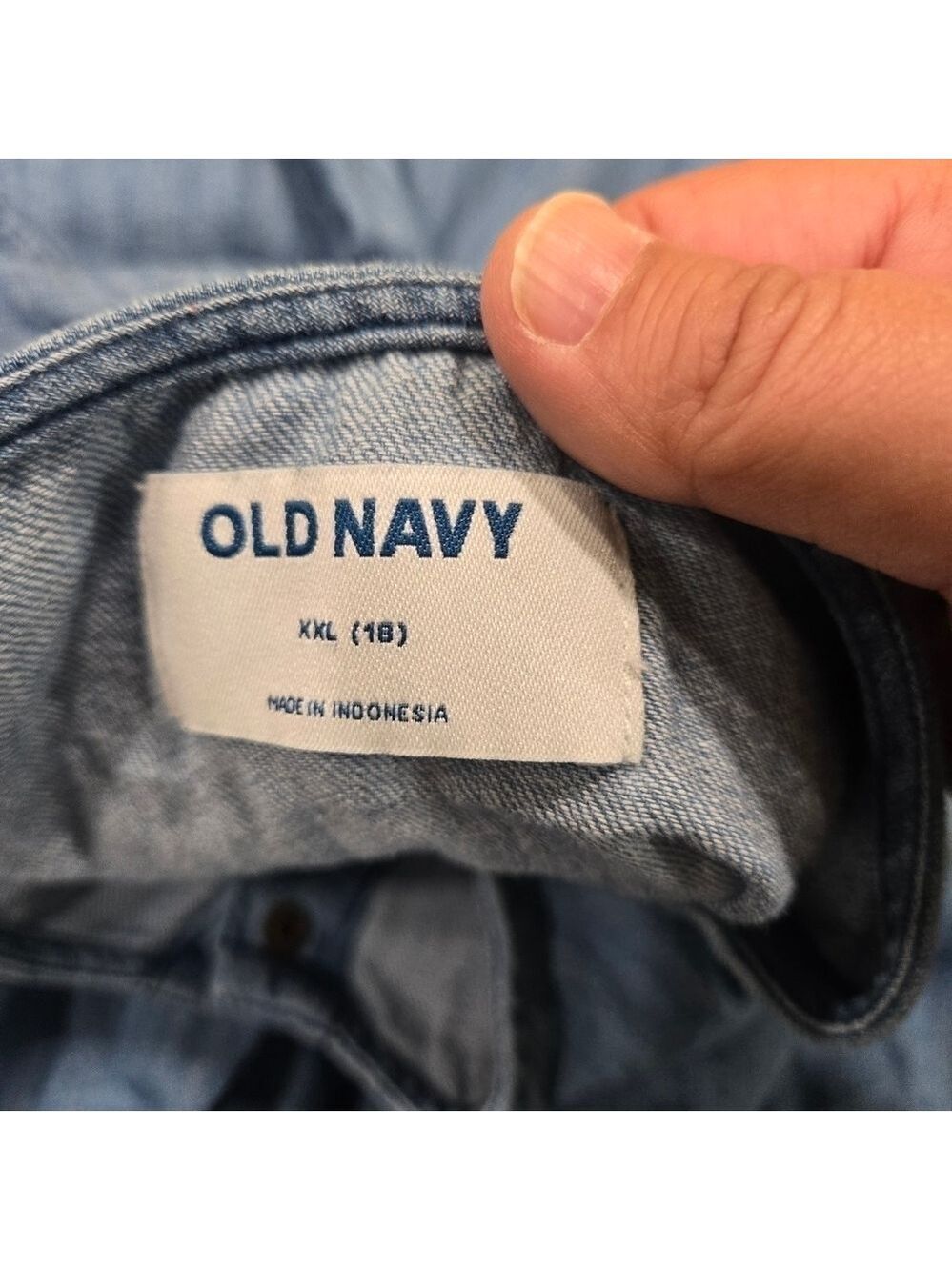 Old Navy Denim Drawstring Utility Jumpsuit XXL 18 - Picture 15 of 15